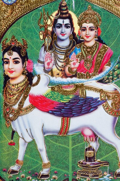 Hindu Tanrısı Shiva ve Tanrıça Parvati. by . .