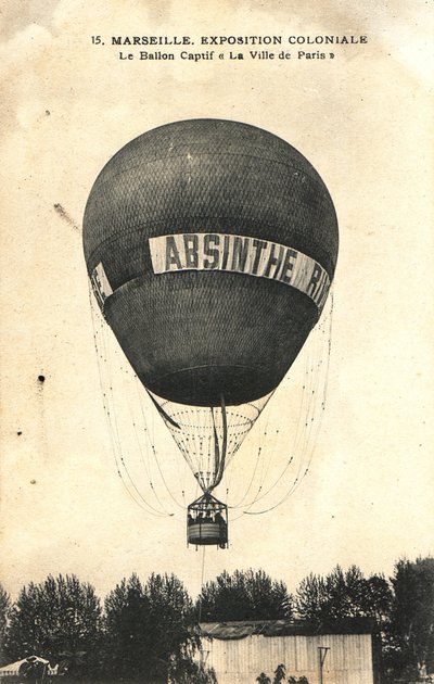 Sıcak hava balonu reklam Absinthe Rivoire by Frederick (attr. to) Barnard