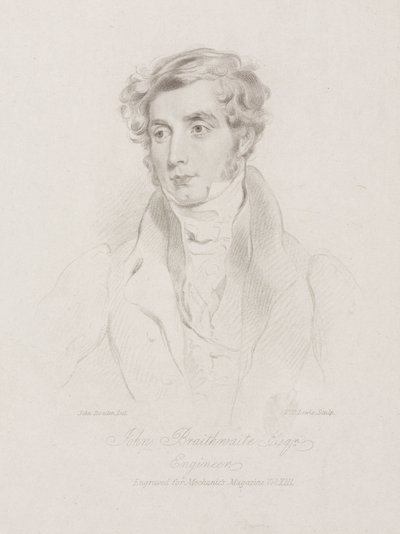 John Braithwaite, İngiliz mühendis, c 1830 by Frederick (attr. to) Barnard