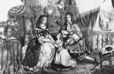 Kral Louis XIV ve kızı, Düşes Louise de La Valliere
