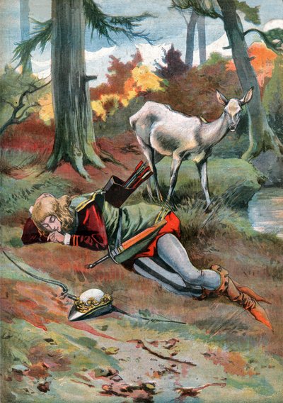 La Biche ve Bois. 1910 dolaylarında (gravür) by . .