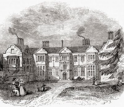 Ladye Place, Hurley, Berkshire, İngiltere, burada 19. yüzyılın başlarında görüldü. by . .