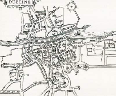 Dublin, İrlanda Haritası, 1610