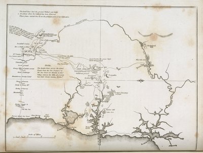 Sidney ve çevresindeki bölgelerin haritası, Avustralya, c 1798 by Frederick (attr. to) Barnard