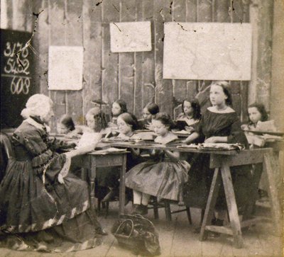 Matematik dersi, c.1890 (fotoğraf) by Frederick (attr. to) Barnard