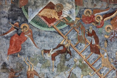 Manastır (manastirea Sucevita). Kilise. Dış. Kuzey duvarı. Duvar resimleri. by . .