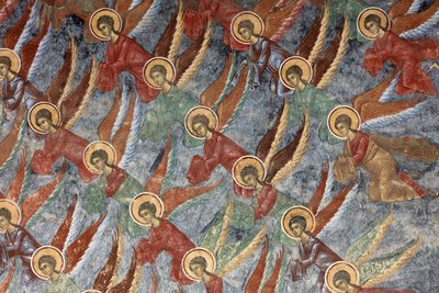 Manastır (manastirea Sucevita). Kilise. Dış. Kuzey duvarı. Duvar resimleri. by . .