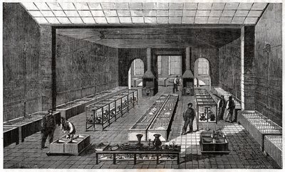 Kuyumculukta çalışanlar. Gümüşhanede çalışanlar. by Frederick (attr. to) Barnard