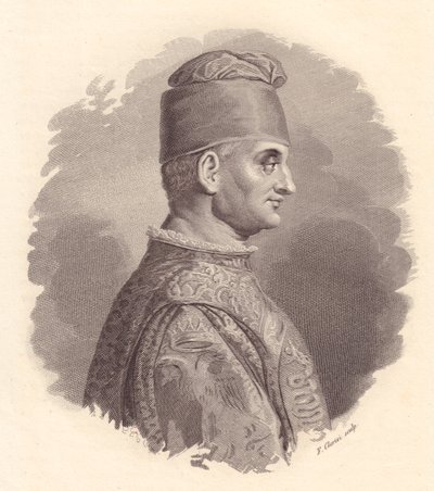 Milan Dükü portresi, Filippo Maria Visconti (1392-1447), F Clerici tarafından Antonio Campo tarafından yayınlanan portreden bakır gravür by William Walcutt