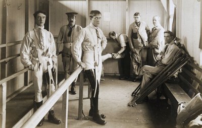 Yapay bacaklar giyen protez askerler, c 1915-1918 by Ferdinand Georg Waldmuller