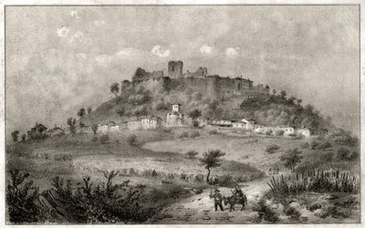 Preny, Lorraine kalesinin kalıntıları. CA. 1860 (Gravür) by . .
