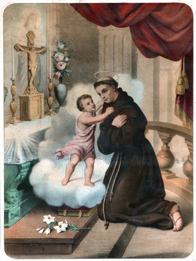 Padua Aziz Anthony, 1850 dolaylarında (gravür) by . .
