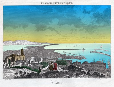 Sete, yaklaşık 1850 (gravür) by . .