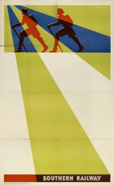 Güney Demiryolu stok afişi by Frederick (attr. to) Barnard