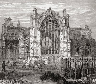 St Mary Manastırı, Melrose, Roxburghshire, İskoç Sınırları, İskoçya. by . .