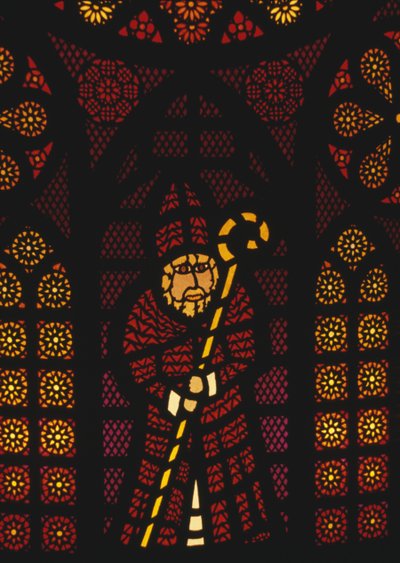 St Nicholas, Kusnacht kilisesinde vitray pencere, Zürih Kantonu, İsviçre by William Walcutt