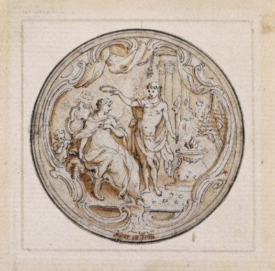 Saat kasası için süs tasarımı çalışması, By Moser, İngiltere by William Walcutt