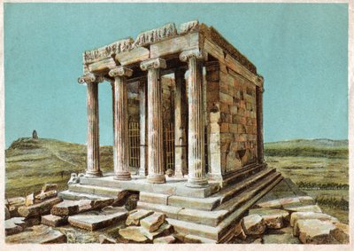 Athena Nike Tapınağı. 1910 dolaylarında (gravür) by . .