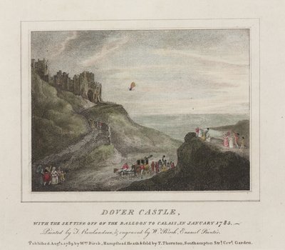 Balonla ilk kanal geçişi, 7 Ocak 1785 by Frederick (attr. to) Barnard