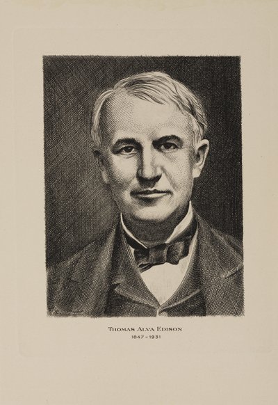 Thomas Alva Edison, Amerikalı mucit, 20. yüzyılın başlarında by Frederick (attr. to) Barnard