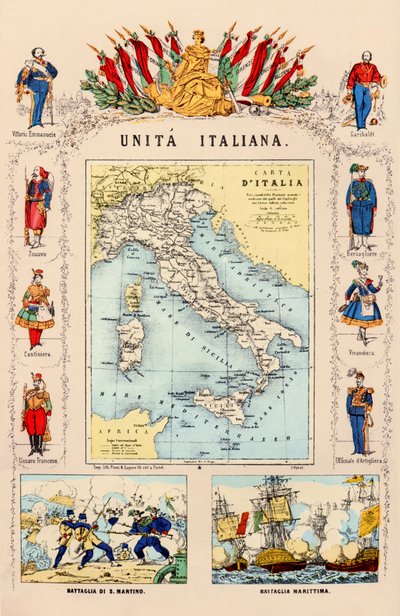 BİRLEŞİK ALLEGORIA İTALYA 1860 by . .
