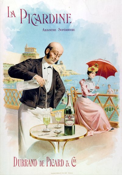 Kafe çocuğu bir bardak pelin hazırlıyor. by Frederick (attr. to) Barnard