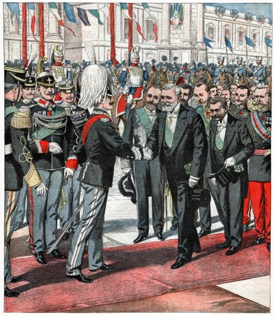 Victor Emmanuel III ve Emile Loubet by . .