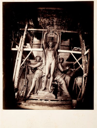 Heykeltıraş Amié Millet, Apollon Taçlandıran Dans ve Şiir ile, Bronz st için tam ölçekli alçı model by Delmaet and Durandelle