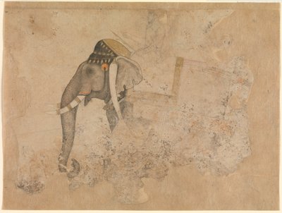 Haşim. Fil ve Binici. CA. 1640 Metropolitan Sanat Müzesi, New York by Hashim