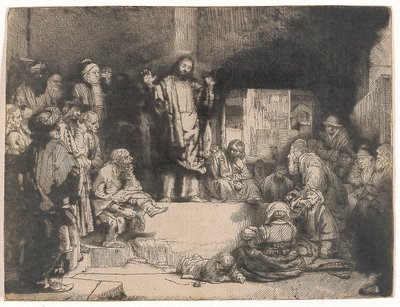 Mesih Vaazı (La Petite Tombe) by Rembrandt van Rijn