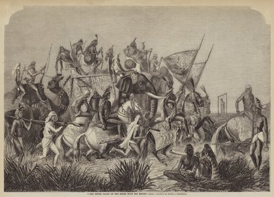 Sihlerin Rajahı Sohir Singh, Eskortu ile by after A. Soltykoff