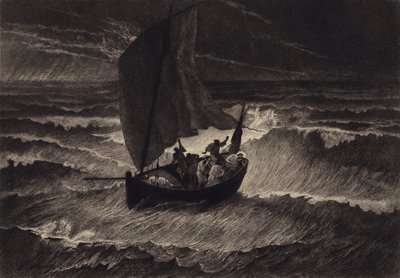 İsa Fırtına sırasında uyuyor by after Albert Robida