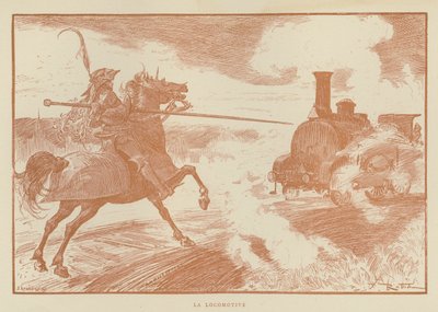 Lokomotif by after Albert Robida