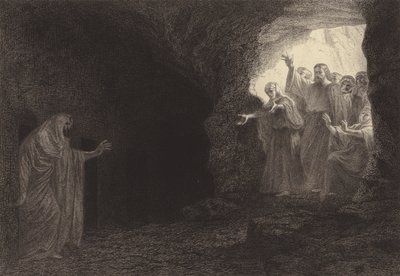 Lazarus, ortaya çık! by after Albert Robida