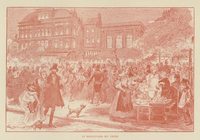 Boulevard Du Suç by after Albert Robida