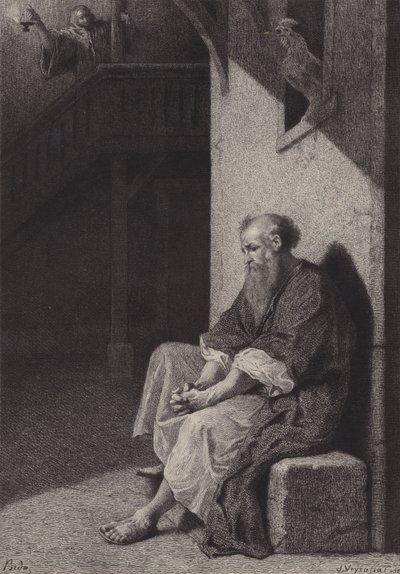 Peters Tövbe by after Albert Robida