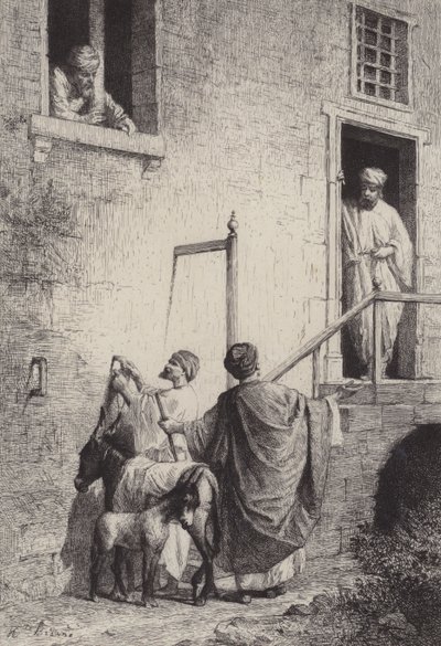 Eşek ve onun Colt by after Albert Robida