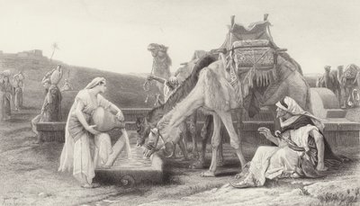 Rebekah ve Eliezer by after Alexandre Cabanel