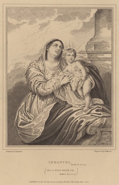 Immanuel, Isaiah, Tanrı bizimle, Matta by after Anthony van Dyck