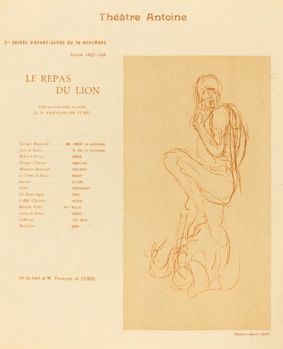 Aslan Yemeği by after Auguste Rodin