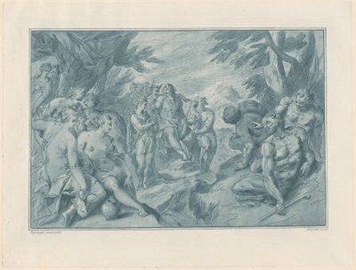 Apollo ve Pan Arasındaki Müzik Yarışması by after Bartholomaeus Spranger Andrea Scacciati