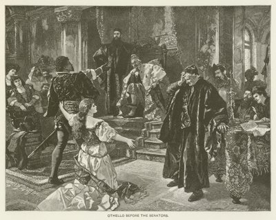 Othello senatörlerin huzurunda by after Carl Ludwig Friedrich Becker