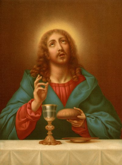 Mesih'in Ekmek ve Şarabı Kutsaması by after Carlo Dolci