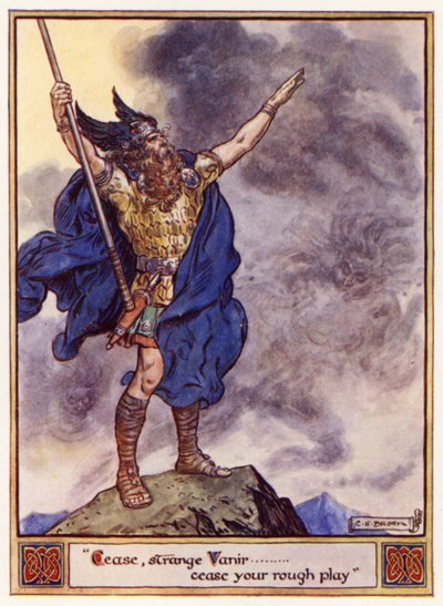 Dur, garip Vanir, kaba oyununu bırak by after Charles Edmund Brock