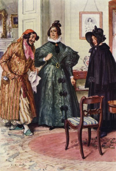 Nicholas Nickleby için İllüstrasyon by after Charles Edmund Brock