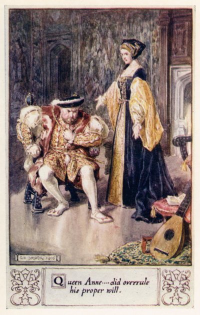 Kraliçe Anne, uygun iradesini geçersiz kıldı by after Charles Edmund Brock