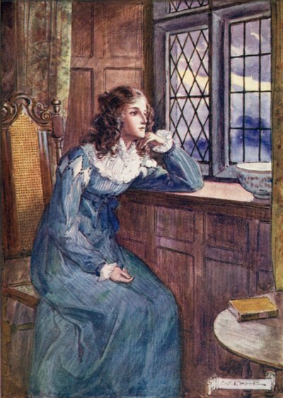 Penceredeki Shirley by after Charles Edmund Brock