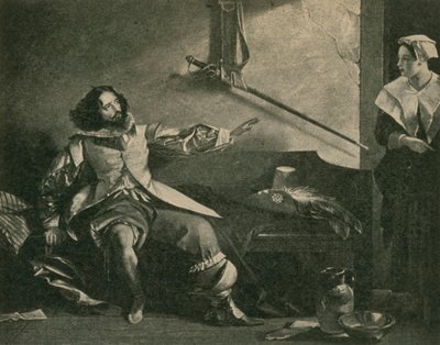 Her Adamda Mizahta Kaptan Bobadil rolünde Charles Dickens by after Charles Robert Leslie