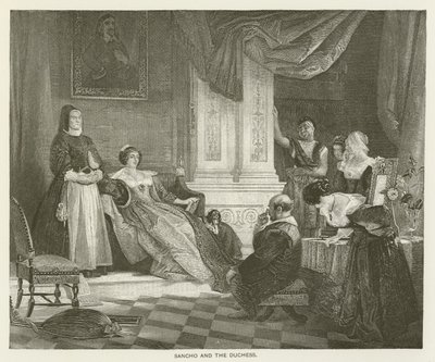 Sancho ve Düşes by after Charles Robert Leslie