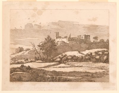 Kale ile Manzara by after Claude Lorrain